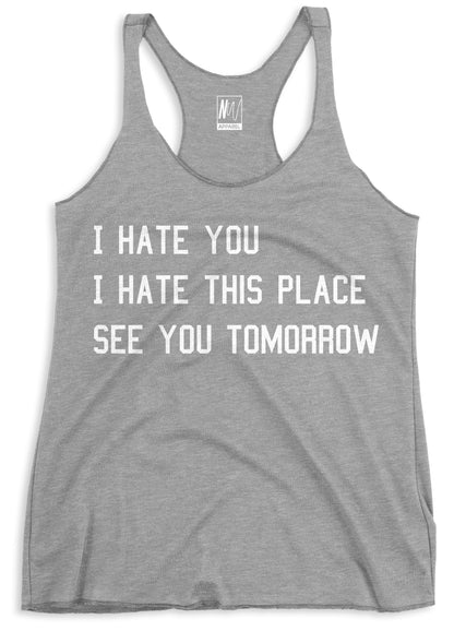 Fitness Class Tank Top Heather Gray