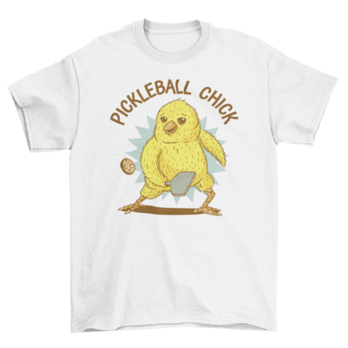 Chick playing pickleball sport t-shirt