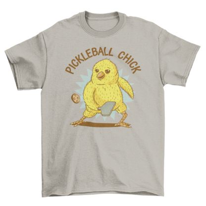 Chick playing pickleball sport t-shirt