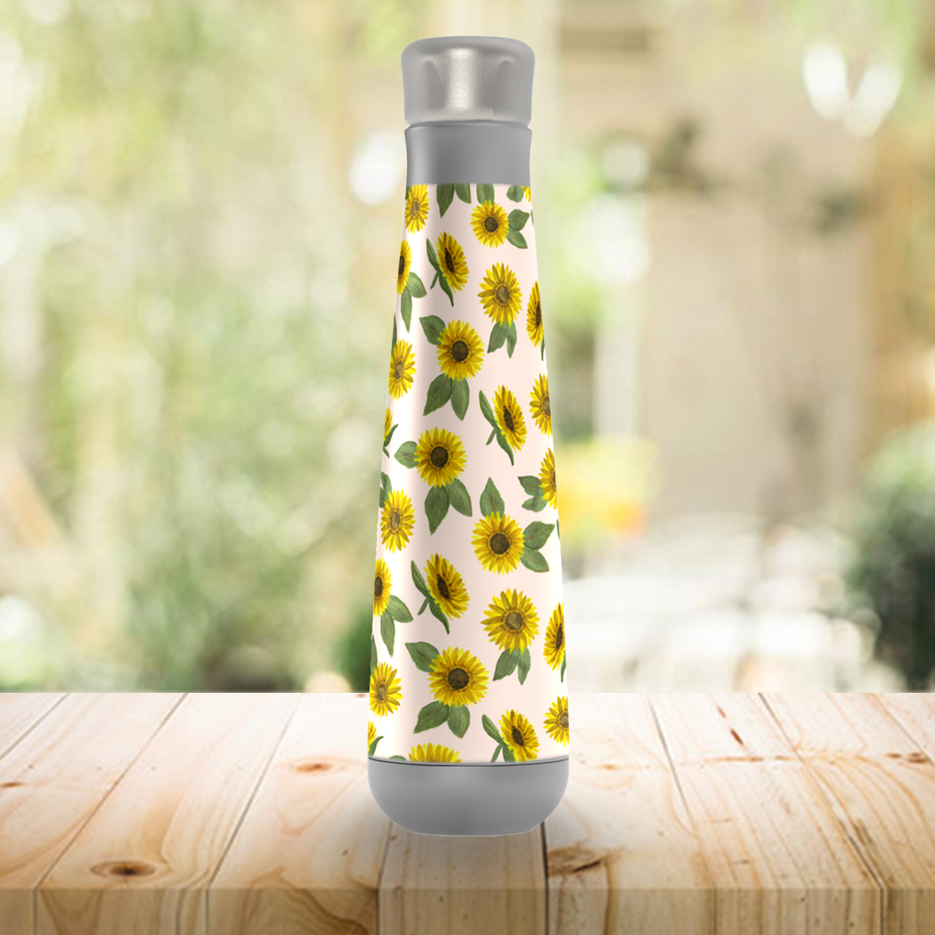 Sunflower Watercolor Water Bottle