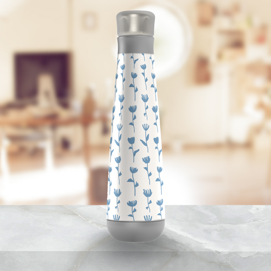 Light Blue Flower Water Bottle